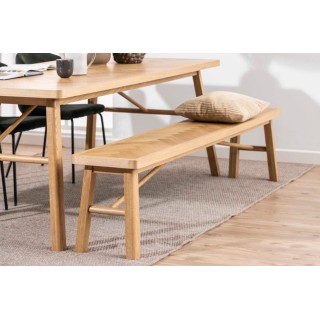 Banc de salle à manger en chêne de style scandinave L200 WALY - HELLIN