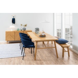 Banc de salle à manger en chêne de style scandinave L200 WALY - HELLIN