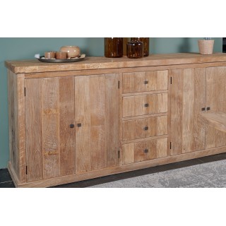 Buffet 4 portes 4 tirois pour une salle à manger confortable et authentique