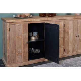 Buffet 4 portes 4 tirois pour une salle à manger confortable et authentique