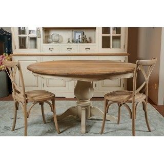 Table ronde avec pied central : style romantique | Hellin