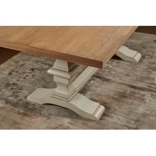 Table rectangulaire en bois piétement d'Abbaye L220 CAPUCINE - HELLIN