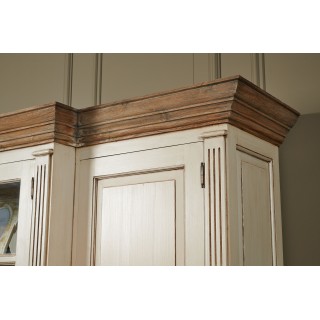 Vaisselier en bois avec nombreux rangements et vitres - Hellin