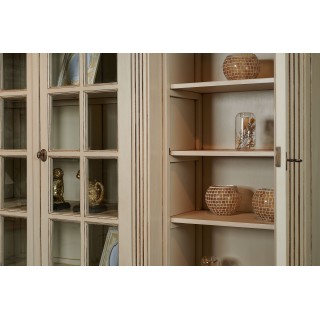 Vaisselier en bois avec nombreux rangements et vitres - Hellin