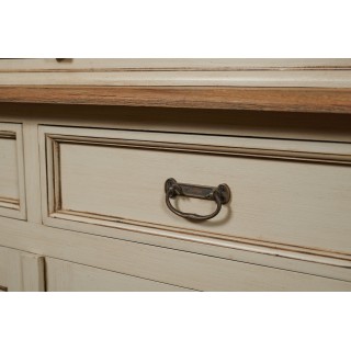 Vaisselier en bois avec nombreux rangements et vitres (avec niche) - Hellin