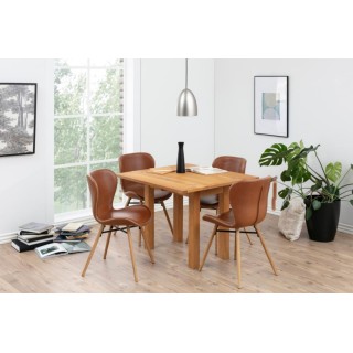 Chaise simili et bois Matilda : style scandinave | Hellin