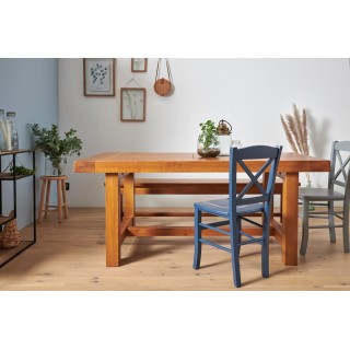 Table rectangulaire extensible en chêne massif : 2 allonges