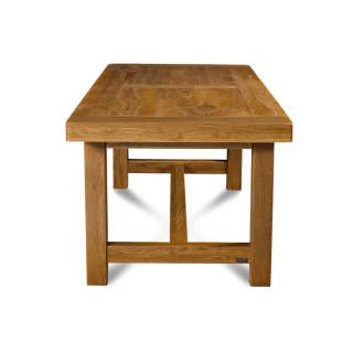 Table rectangulaire extensible en chêne massif : 2 allonges