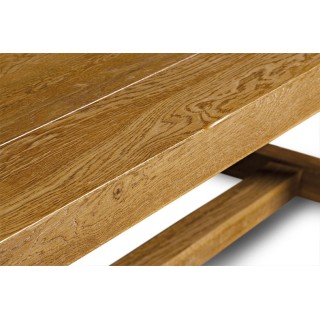 Table rectangulaire extensible en chêne massif : 2 allonges