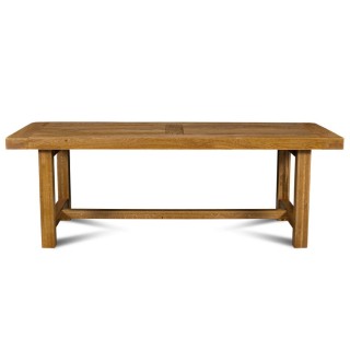 Table rectangulaire extensible en chêne massif : 2 allonges