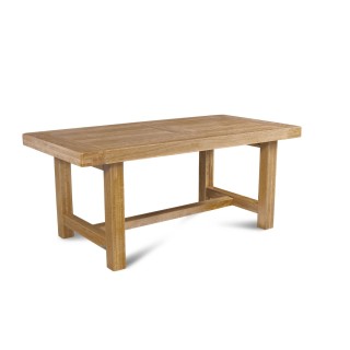 Table de ferme extensible : Chêne clair / 2 allonges | Hellin