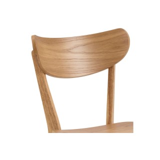 Chaise scandinave en bois naturel ou noir : lot de deux | Hellin