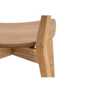 Chaise scandinave en bois naturel ou noir : lot de deux | Hellin