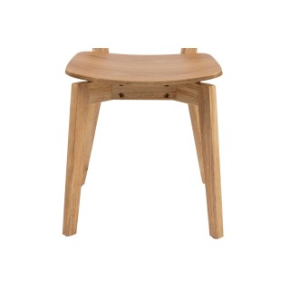 Chaise scandinave en bois naturel ou noir : lot de deux | Hellin