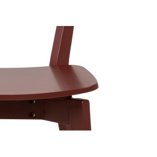 Chaise rétro scandinave bois laqué / lot de 2 / plusieurs coloris LETA - HELLIN