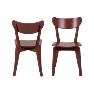 Chaise rétro scandinave bois laqué / lot de 2 / plusieurs coloris LETA - HELLIN