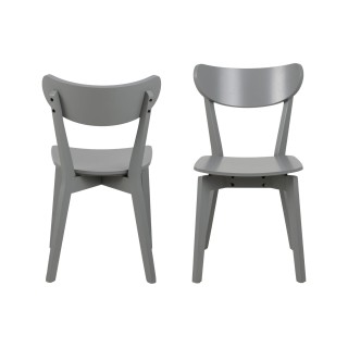 Chaise rétro scandinave bois laqué / lot de 2 / plusieurs coloris LETA - HELLIN