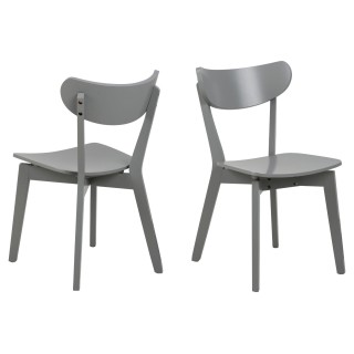 Chaise rétro scandinave bois laqué / lot de 2 / plusieurs coloris LETA - HELLIN