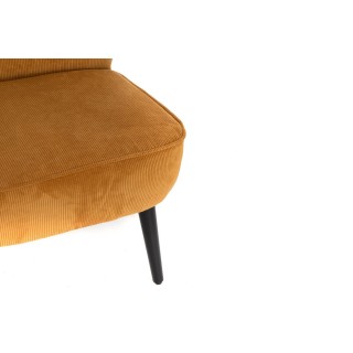 Fauteuil crapaud en velours côtelé MALO - HELLIN