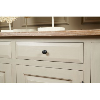 Buffet en bois massif 4 portes et ses portes vitrées pour une salle à manger chaleureuse VILLAS - HELLIN