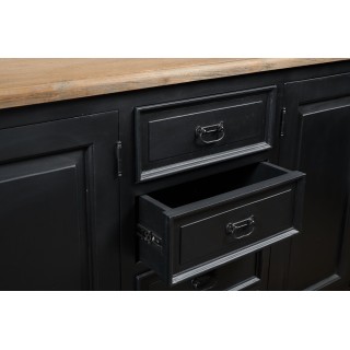 Buffet 4 portes en bois et teck massif -collection DALILA