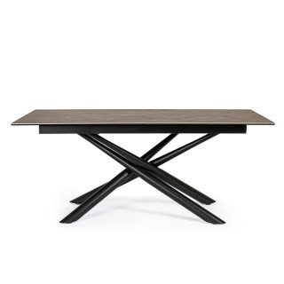 Table à manger rectangulaire Snake : céramique et métal | Hellin