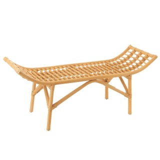 Banc en rotin naturel 2 places L120 MIKA - HELLIN
