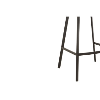 Chaise de bar en tissu et en métal noir ( lot de 2) OLIVIA - HELLIN