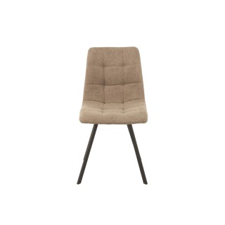 Chaise en tissu et en métal noir ( lot de 2) OLIVIA - HELLIN