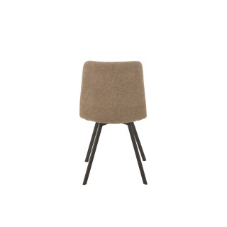 Chaise en tissu et en métal noir ( lot de 2) OLIVIA - HELLIN