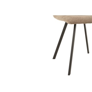 Chaise en tissu et en métal noir ( lot de 2) OLIVIA - HELLIN