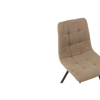Chaise en tissu et en métal noir ( lot de 2) OLIVIA - HELLIN