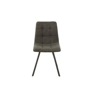 Chaise en tissu et en métal noir ( lot de 2) OLIVIA - HELLIN