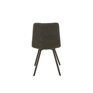 Chaise en tissu et en métal noir ( lot de 2) OLIVIA - HELLIN