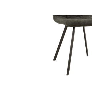 Chaise en tissu et en métal noir ( lot de 2) OLIVIA - HELLIN