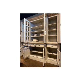 Vaisselier en bois avec nombreux rangements et vitres - Hellin