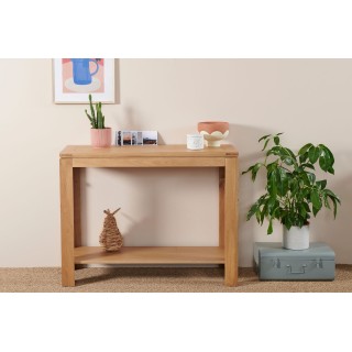 Console et table d'appoint en chêne clair - Hellin