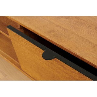 Meuble TV bas de style rétro / Fabrication chêne massif | Hellin