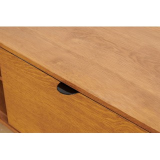 Meuble TV bas de style rétro / Fabrication chêne massif | Hellin