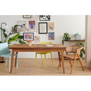 Table de salle à manger rectangulaire extensible / Chêne massif