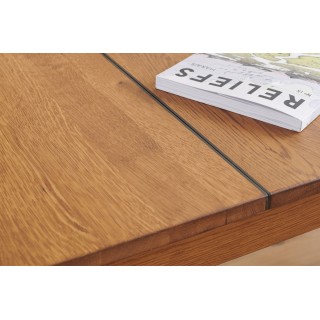 Table de salle à manger rectangulaire extensible / Chêne massif