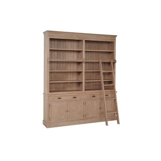 Grande bibliothèque avec échelle / Meuble bibliothèque en bois