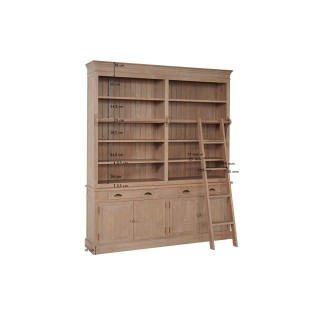 Grande bibliothèque avec échelle / Meuble bibliothèque en bois