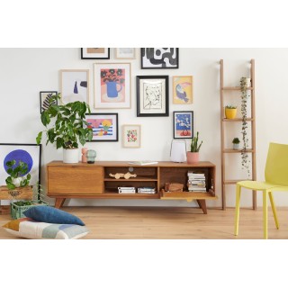 Meuble TV bas de style vintage / Fabrication bois massif | Hellin