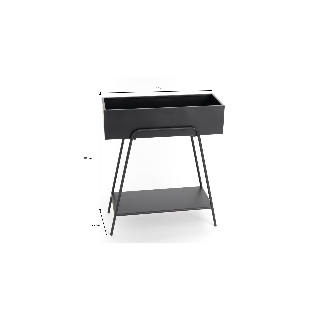 Console porte plantes en métal noir BLACKIE - HELLIN