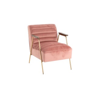 Fauteuil relax en velours et métal doré LISBOA - HELLIN