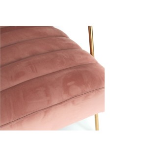 Fauteuil relax en velours et métal doré LISBOA - HELLIN