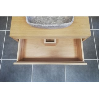 Meuble sous vasque en bois et métal Brighton / 80 centimètres