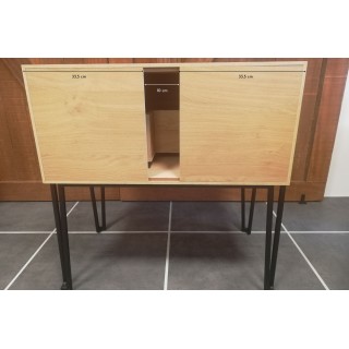 Meuble sous vasque en bois et métal Brighton / 80 centimètres