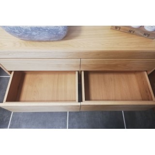 Meuble sous vasque en bois et métal 2 tiroirs L120 BRIGHTON - HELLIN